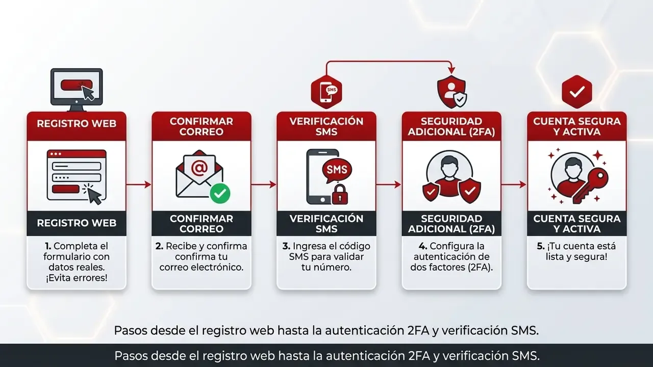 Diagrama de flujo del registro de usuario en Bovada