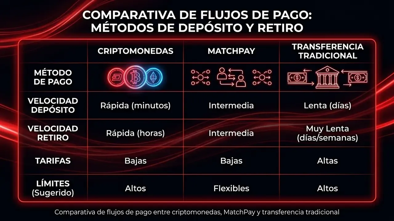 Diagrama de métodos de depósito y retiro de fondos en Bovada