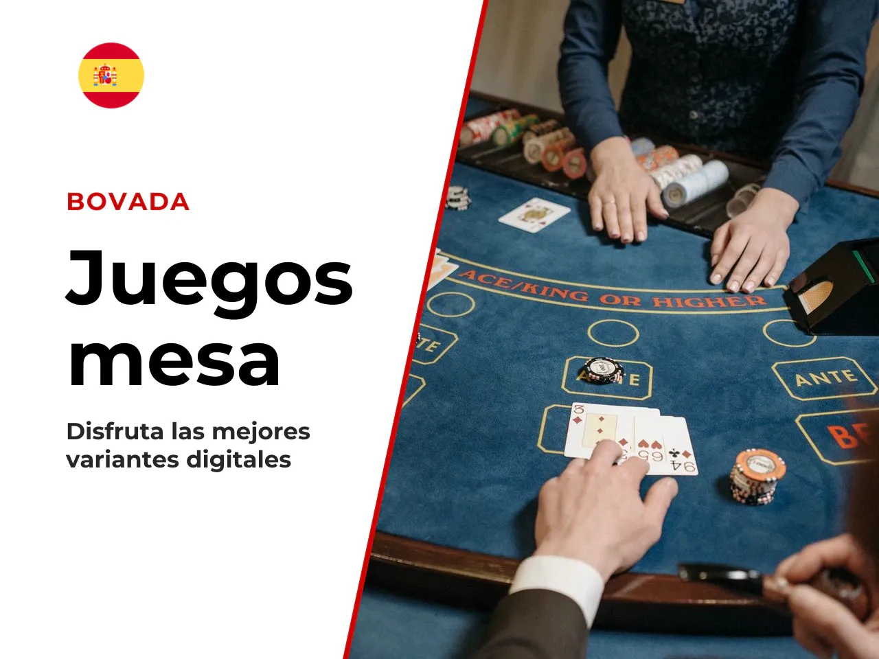 Table games blackjack, roulette y craps